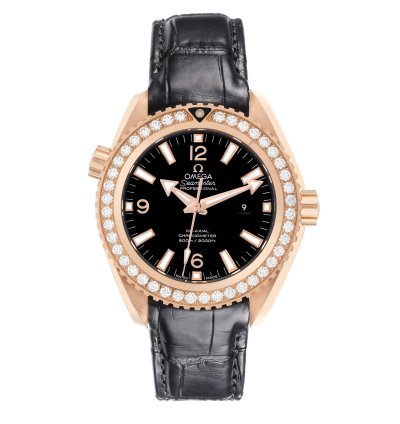 Omega Seamaster Planet Ocean Rose Gold Diamond Watch 232 58 38 20 01 001 Box Card