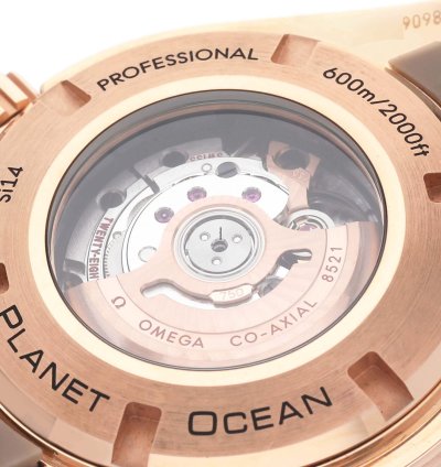 Omega Seamaster Planet Ocean Rose Gold Diamond Watch 232 58 38 20 01 001 Box Card