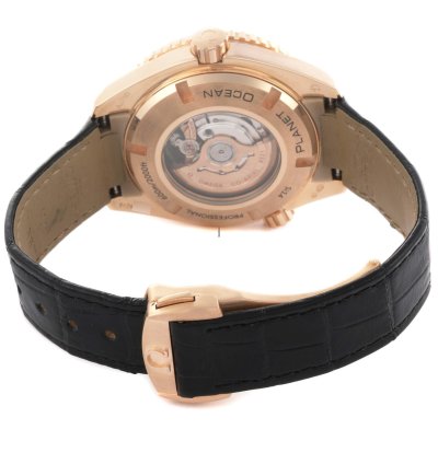 Omega Seamaster Planet Ocean Rose Gold Diamond Watch 232 58 38 20 01 001 Box Card
