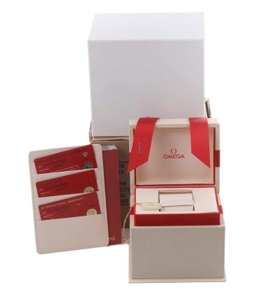Omega Seamaster Planet Ocean Rose Gold Diamond Watch 232 58 38 20 01 001 Box Card