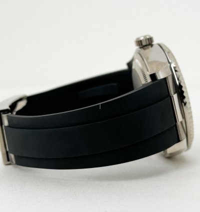 Rolex Sky-dweller 42mm Fluted Bezel White Gold Black Index Dial Oysterflex Dial 336239