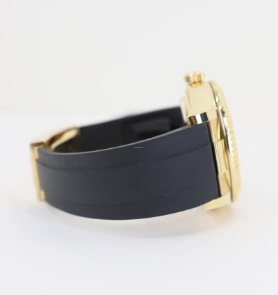 Rolex Sky-dweller 42mm Fluted Bezel Yellow Gold Black Index Dial Oysterflex Band 326238