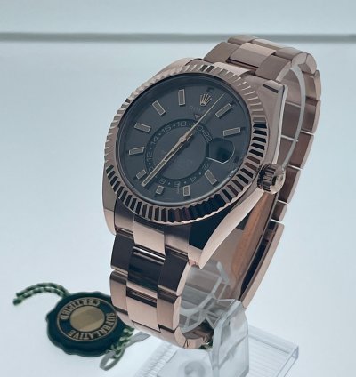 Rolex Sky-dweller 42mm Rhodium Dial Everose Gold