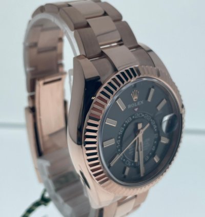 Rolex Sky-dweller 42mm Rhodium Dial Everose Gold