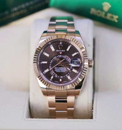 Rolex Sky-dweller 42mm Rose Gold 326935 Chocolate Dial 2023