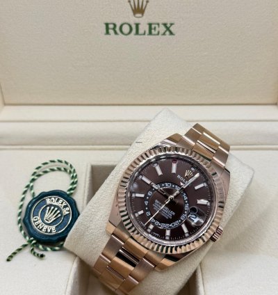 Rolex Sky-dweller 42mm Rose Gold 326935 Chocolate Dial 2023