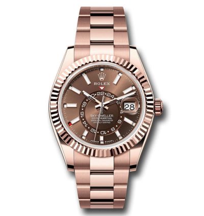 Rolex Sky-dweller 42mm Rose Gold Chocolate Dial 336935 New 2024