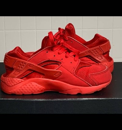 Youth Nike Air Huarache Run Triple Red Shoes Size 13c Nice