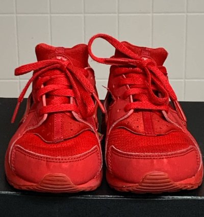 Youth Nike Air Huarache Run Triple Red Shoes Size 13c Nice
