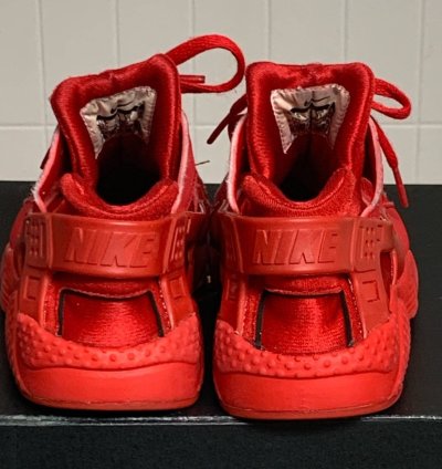 Youth Nike Air Huarache Run Triple Red Shoes Size 13c Nice