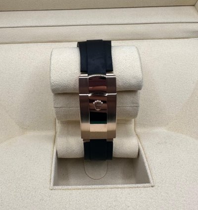 Rolex Sky-dweller 42mm Rose Gold Dark Rhodium Dial Oysterflex 326235