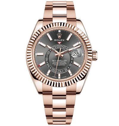 Rolex Sky-dweller 42mm Rose Gold Rhodium Dial Oyster 336935 New 2024