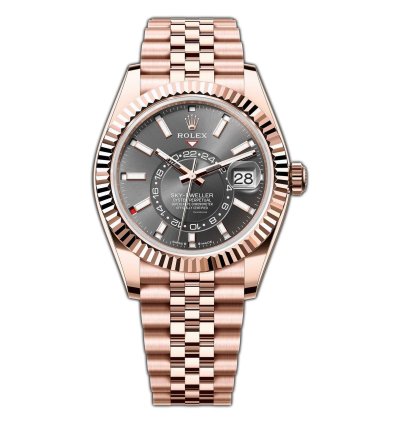 Rolex Sky-dweller 42mm Slate Dial 18k Rose Gold Jubilee