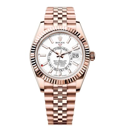 Rolex Sky-dweller 42mm White Dial 18k Rose Gold Jubilee