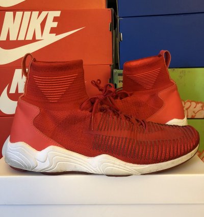 Zoom Air Mercurial Xi Flyknit University Red Us11