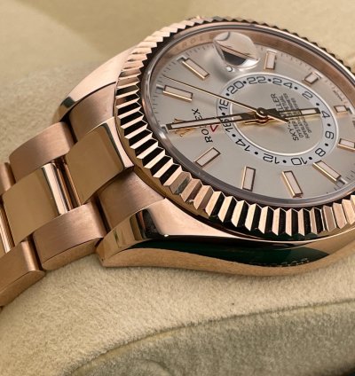 Rolex Sky-dweller 42mm White Dial Rose Gold