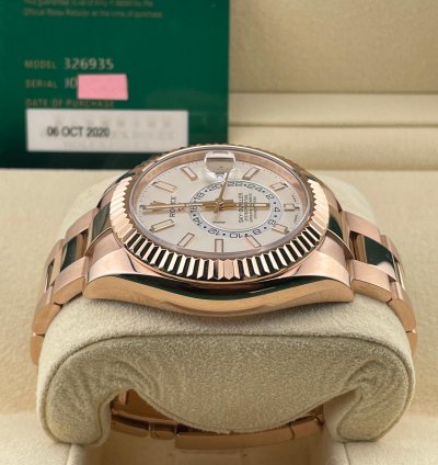 Rolex Sky-dweller 42mm White Dial Rose Gold
