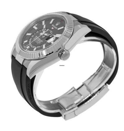 Rolex Sky-dweller 42mm White Gold Black Index Dial Fluted Bezel 336239