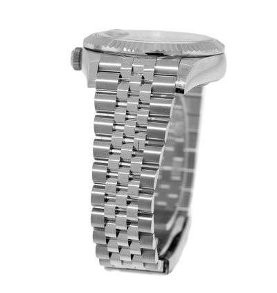 Rolex Sky-dweller 42mm White Gold Steel Green Index Dial Fluted Bezel 336934