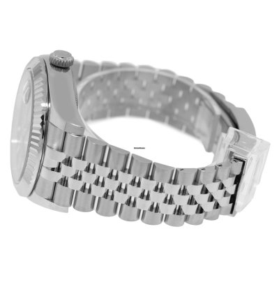 Rolex Sky-dweller 42mm White Gold Steel Green Index Dial Fluted Bezel 336934