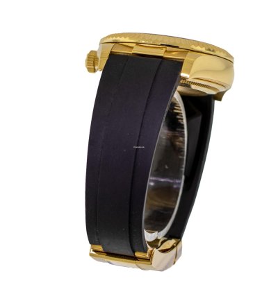 Rolex Sky-dweller 42mm Yellow Gold Black Index Dial Fluted Bezel 326238