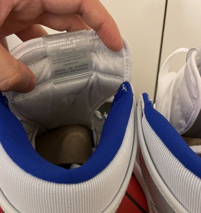 Air Jordan 1 Retro High Zoom White Racer Blue Sz 9