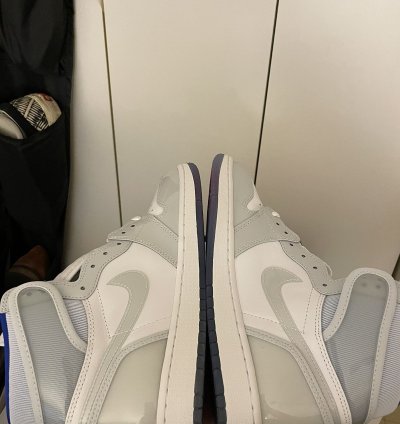 Air Jordan 1 Retro High Zoom White Racer Blue Sz 9
