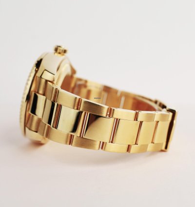 Rolex Sky-dweller 42mm Yellow Gold Fluted Bezel Champagne Arabic Dial 326938