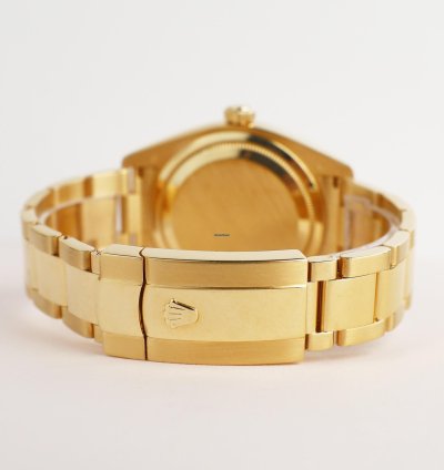 Rolex Sky-dweller 42mm Yellow Gold Fluted Bezel Champagne Arabic Dial 326938