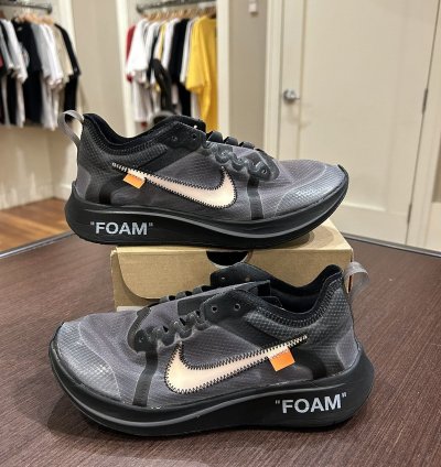 Zoom Fly Off White Black Silver
