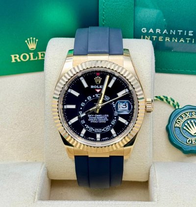 Rolex Sky-dweller Black Dial Oyster Flex