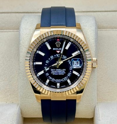 Rolex Sky-dweller Black Dial Oyster Flex
