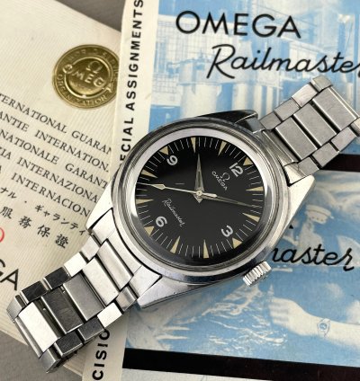 Omega Seamaster Railmaster Ref 135004-63 Original Certificate 7912 Flatlink No 6 Endlinks