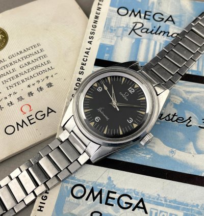 Omega Seamaster Railmaster Ref 135004-63 Original Certificate 7912 Flatlink No 6 Endlinks