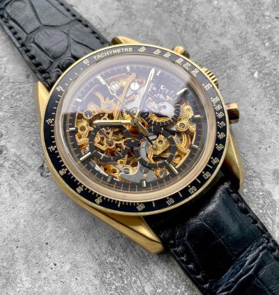 Omega Speedmaster 1992 Speedmaster Gold Skeleton 3696 50 81 Armin Strom - 50 Pieces Made