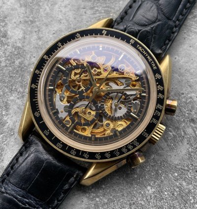 Omega Speedmaster 1992 Speedmaster Gold Skeleton 3696 50 81 Armin Strom - 50 Pieces Made
