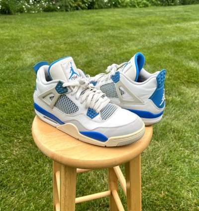 Air Jordan 4 Retro Military Blue 2012 Men Shoes -size 12