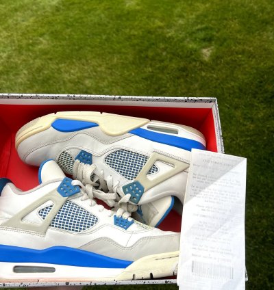Air Jordan 4 Retro Military Blue 2012 Men Shoes -size 12