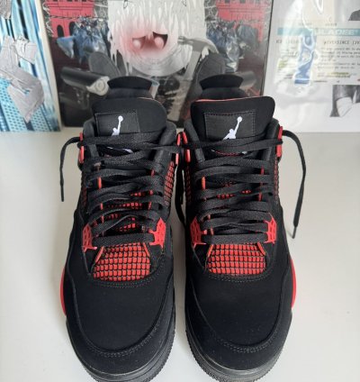 Air Jordan 4 Retro Red Thunder Sneakers Nike 11 Size