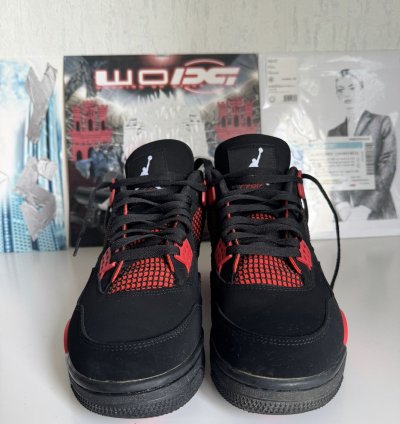 Air Jordan 4 Retro Red Thunder Sneakers Nike 11 Size