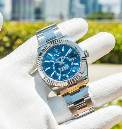 Rolex Sky-dweller Blue Dial On Oyster Bracelet