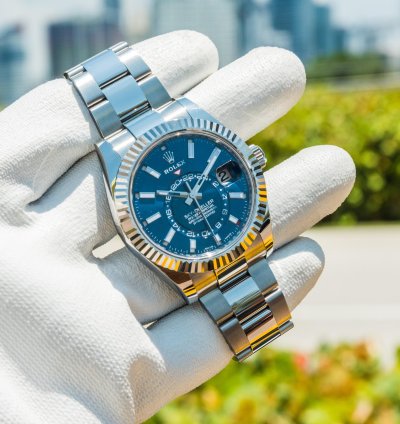 Rolex Sky-dweller Blue Dial On Oyster Bracelet