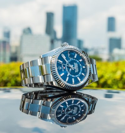 Rolex Sky-dweller Blue Dial On Oyster Bracelet