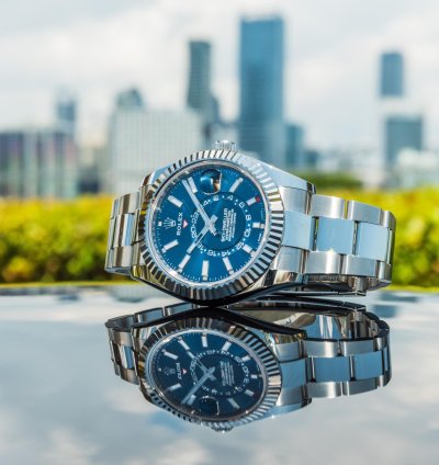 Rolex Sky-dweller Blue Dial On Oyster Bracelet