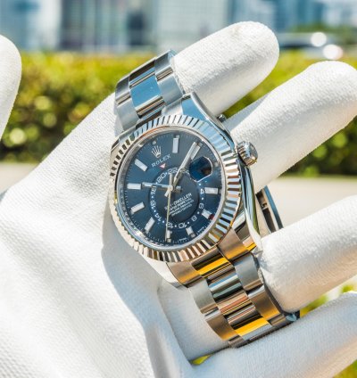 Rolex Sky-dweller Blue Dial On Oyster Bracelet