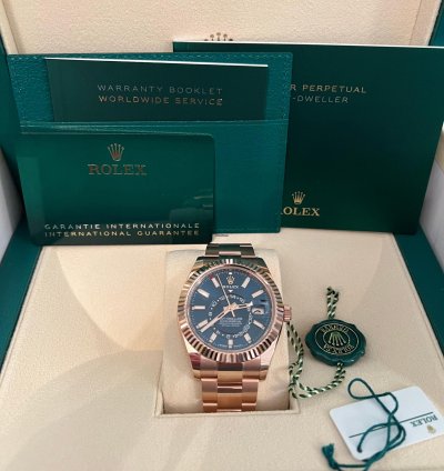 Rolex Sky-dweller Blue Dial Rose Gold Bracelet 336935 Unworn 2023 New Release
