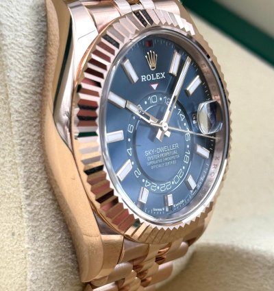 Rolex Sky-dweller Blue Dial Rose Gold Jubilee Bracelet 336935 Unworn 2025