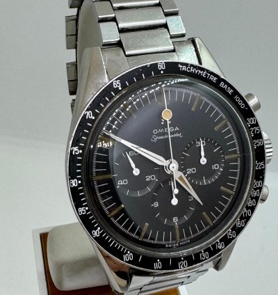 Omega Speedmaster 2998-1 Mark 1 1960 Lollipop Base 1000 Bezel Tropical Dial 7077 Bracelet Top