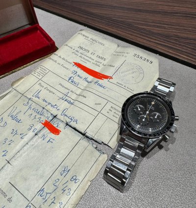 Omega Speedmaster 2998-1 Mark 1 1960 Lollipop Base 1000 Bezel Tropical Dial 7077 Bracelet Top