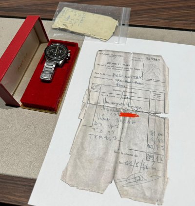 Omega Speedmaster 2998-1 Mark 1 1960 Lollipop Base 1000 Bezel Tropical Dial 7077 Bracelet Top